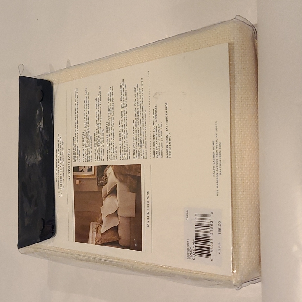 Ralph Lauren Standard Linen Sham NIP - Picture 3 of 7